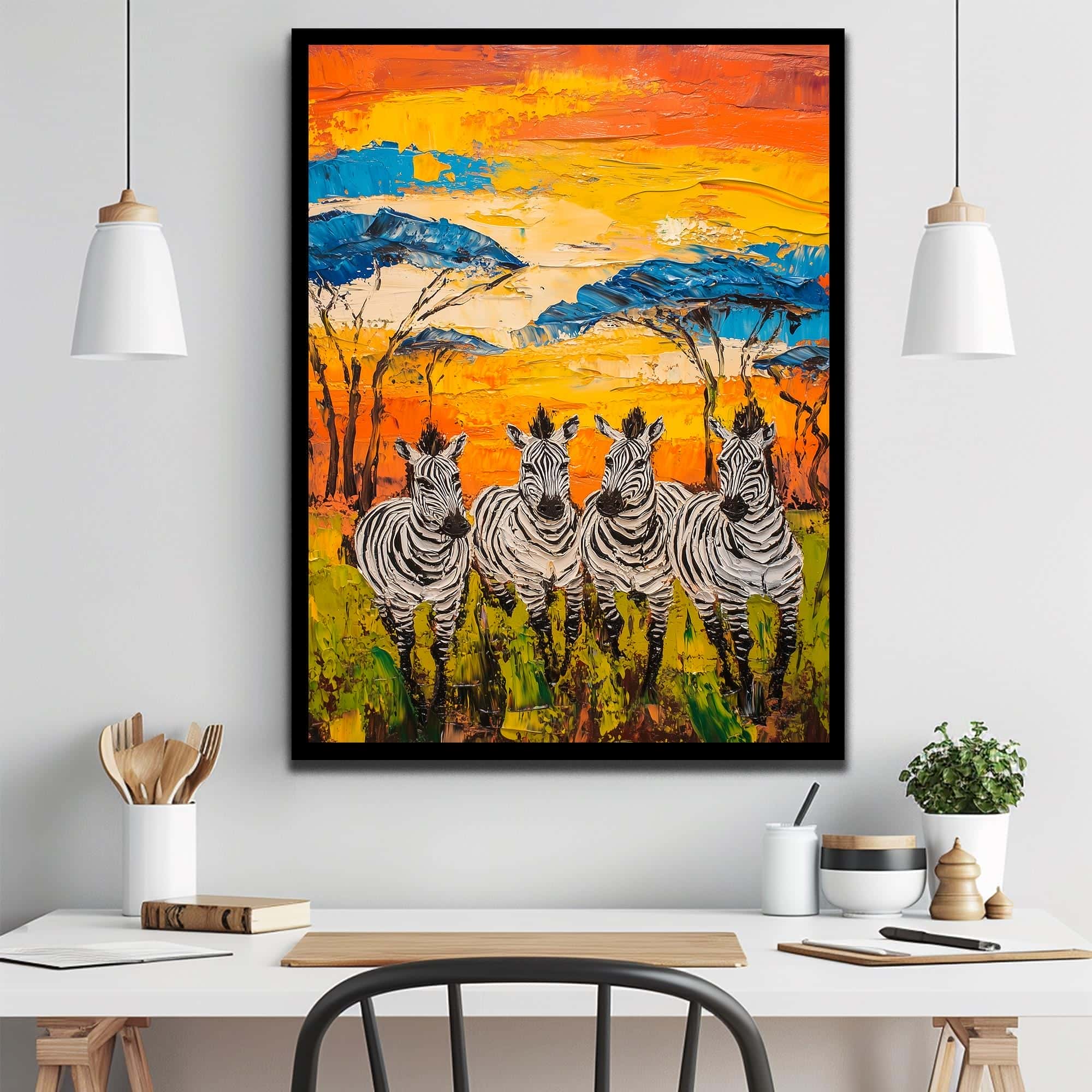 Zebras | Wildlife Artwork | Nature Wall Art | A2 at XILEF Art